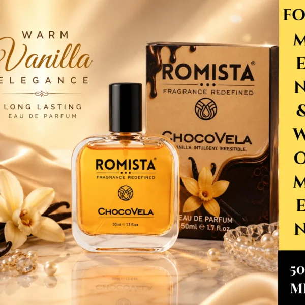 Romista ChocoVela Perfume with blend of Vanilla and Chocolate Notes Eau de Parfum - 50 ml (For Men & Women)