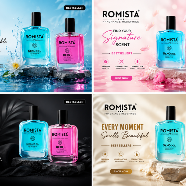 Romista Bebo Long Lasting Perfume with Vanilla, Jasmine and Patchouli Notes Eau de Parfum - 50 ml (For Women)