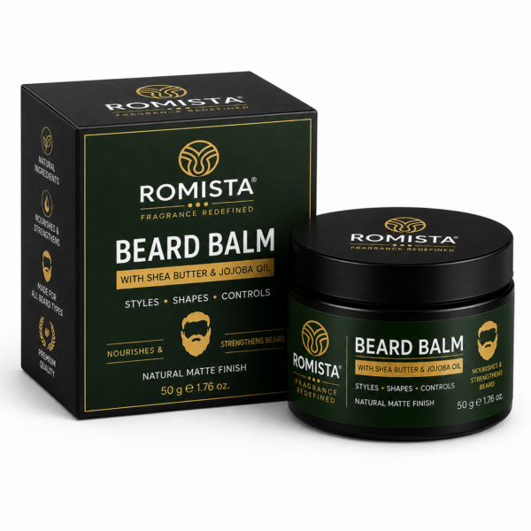 Beard Balm with Box – Nourishes, softens, and styles your beard while keeping it healthy and well-groomed.