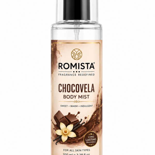 Indulge in the rich, chocolate-inspired fragrance of Chocovela Body Mist for all-day freshness and confidence.